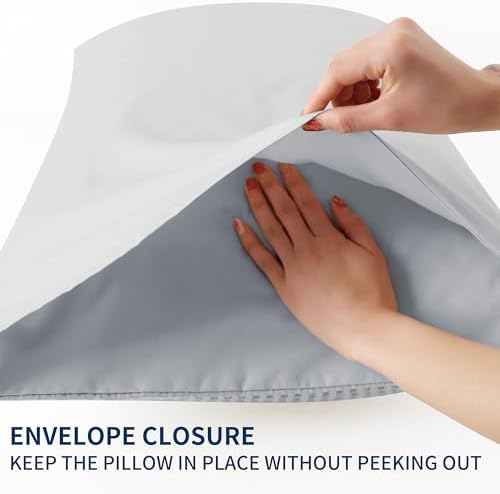 Zaizaihome 100% Egyptian Cotton Waffle Weave Pillowcases Queen Size 2 Pack - Image 4