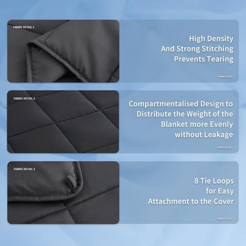 Topcee Weighted Blanket (20lbs 60"x80" Queen Size) for Adult All-Season Summer Fall Winter Cooling Breathable Heavy Microfiber Material with Glass Beads Big Blanket Soft Thick Comfort - Image 4