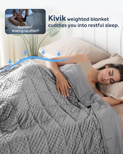 Kivik 25lbs Weighted Blanket for Adults, 80"x87" King Size Heavy Blankets - Image 2