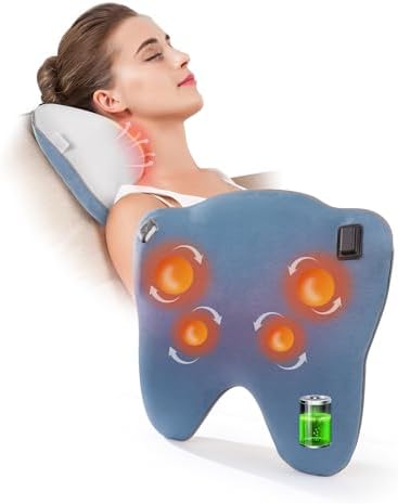 OWAYS Rilassa Cordless Back Massager with Heat, Shiatsu Neck Massager for Pain Relief Deep Tissue, 4D Kneading Massage Pillow for Back, Shoulder, Legs, Relax at Home Office and car by OWAYS