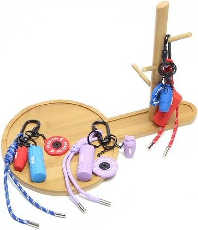 15PCS Fitness Yoga Keychain Set, Gym Accessories with Weight Plate Bottle Large Foam Roller Loops Clips for Keys Bags - Image 2