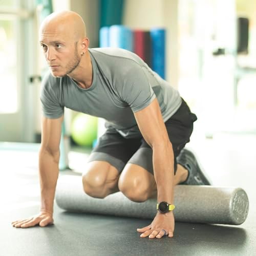 OPTP Silver AXIS Moderately Firm Foam Roller – Round, Silver, 36" x 6" - Image 4