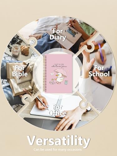 Cute Christian Journals for Women- Just a Girl Who Loves Jesus Hardcover Pink Spiral Notebooks, Christian Girl Energy Journal for Note Taking, Religious Faith Gifts for Daughter/Teen Girls393 - Image 5