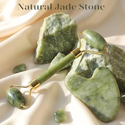 BAIMEI IcyMe Jade Face Roller & Gua Sha Set,Self Care Gifts for Women - Image 5