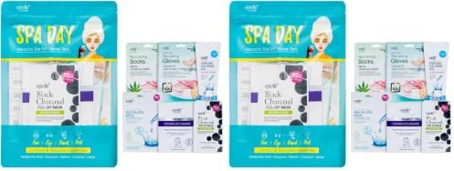 Epielle Spa Day Kit, 6 Relaxation Essentials, Hydrating & Detoxifying for Radiant Skin, At-Home Spa Kit, Self Care Gifts for Women, Korean Skin Care Set, Stocking Stuffers (Pack of 2) by Epielle