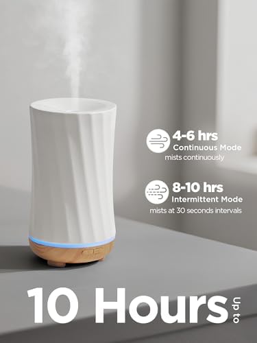 InnoGear 150ml Ceramic Essential Oil Diffuser, Diffusers for Home, White - Image 3