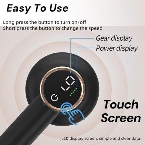 ZY ZERYEW Cordless Cellulite Massager, Handheld Lymphatic Drainage Tool, Mini Body Sculpting Machine with 9 Speeds and 8 Massage Heads, Lymphatic Drainage Massage Tool for Legs Butt Belly Fat - Image 4