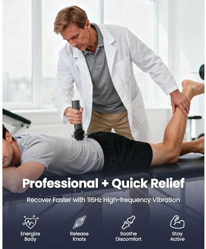 BOB AND BRAD VibeFlow Vibration Massager (Not Percussion), FSA-HSA Eligible Deep Tissue Handheld Therapy Massager Gun for Sensitive Joints, Fascia Release, Trigger Point, Full Body Relief & Recovery - Image 3