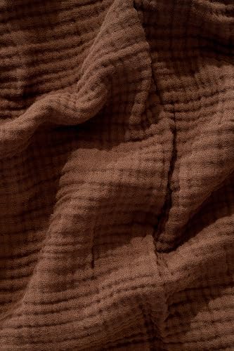 Muslin Blanket - Pure 100% Turkish Cotton Airy Soft Light Versatile Gauze Throw Blanket for Bed, Couch, Sofa (Dark Brown, Twin XL Size (71" x 95" inch)) - Image 6