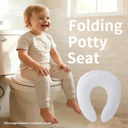 Funbliss Foldable Travel Potty Seat for Toddlers, White - Image 3