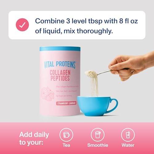 Vital Proteins Collagen Peptides Powder, Strawberry Lemonade, 11.34oz - Image 4