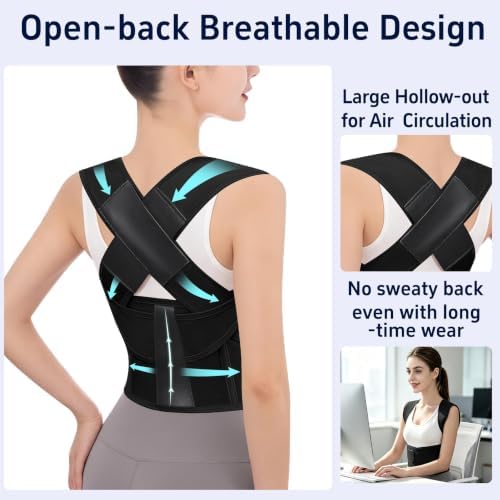 Posture Corrector for Women Men Back Shoulder Support Back Brace - Image 6