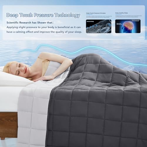 Topcee Weighted Blanket for Adults (25 lbs, 60" x 80") Queen Size Soft Cooling Heavy Blanket Sleeping, Apply to 240-260 lbs Body, Thick Breathable Blanket with Glass Bead, Easy Care - Image 4