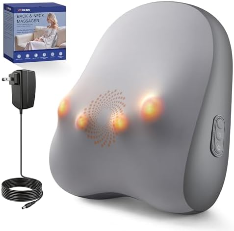 JZBRAIN Electric Back Massager, Deep Tissue Kneading Heat for Pain Relief by JZBRAIN