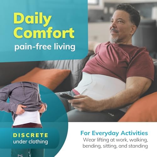 BraceAbility Lower Back Pain Brace - Wraparound Lumbar Support Belt for Herniated or Bulging Discs Treatment, Pinched Nerve Relief, Degenerative Disc Disease and Hip Strains for Men and Women (M) - Image 5