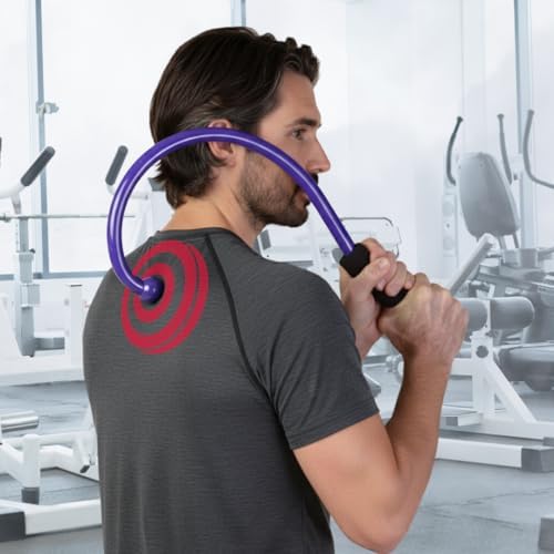 QFlex Back Massager Hook - Trigger Point Self Massage Tool for Neck, Shoulder & Muscle Knot Relief - Deep Tissue Massager Stick - As Seen on Shark Tank - Made in USA - Image 3