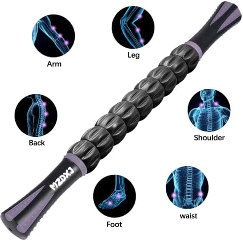 Muscle Roller Massage Roller Stick- (Dark Purple) - Image 6