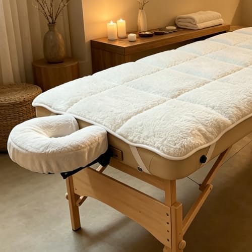 31″ x 72″ Premium fleece massage table cover，Natural massage table pad Includes Pad and Face Rest Cover，Suitable for Spa, Massage, Beauty salon - Image 4