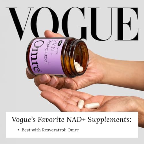 OMRE NMN + Resveratrol Supplement 99% Purity for Cellular Energy, NAD+ Boost | Highly Bioavailable Nicotinamide Mononucleotide Supplement Resveratrol 500mg & NMN 500mg, Made in USA, 60 Capsules - Image 4