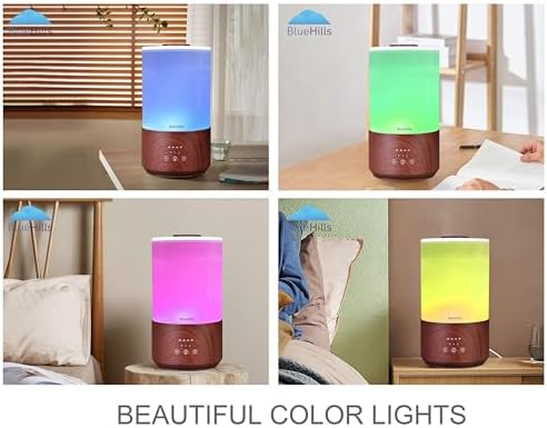 BlueHills 4000 ML Premium 4L Essential Oil Diffuser XL Humidifier Dark Wood - Image 3