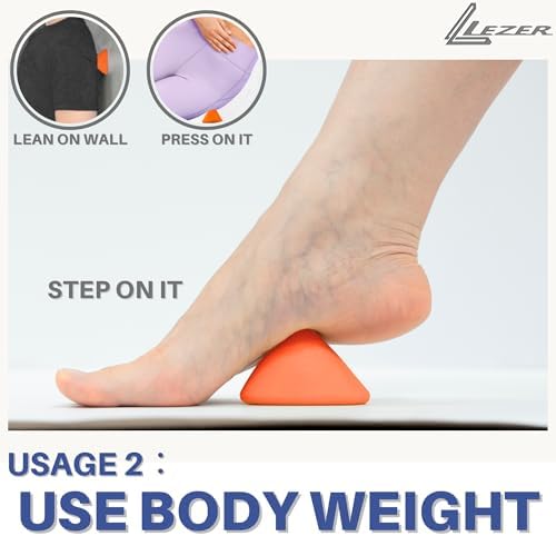 LEZER Large Trigger Massage Point, Manual Massage Ball, Muscle Knot Release Tool, Deep Tissue Relief, Hip Flexor Iliacus Back Psoas Hand Foot Myofascial Physical Therapy, 3.5 inｘ3 in, Orange - Image 5
