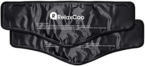 Neck Ice Pack Wrap, RelaxCoo Reusable Gel Ice Pack for Neck Shoulders, Cold Compress Therapy for Pain Relief, Injuries, Swelling, Bruises, Sprains, Inflammation and Cervical Surgery Recovery by RelaxCoo