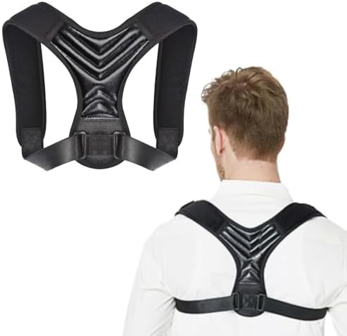 Posture Corrector, Back Brace for Women and Men, Adjustable Back Support, Shoulder Straightener for Improving Hunchback, Providing Pain Relief from Neck, Shoulder, and Upper Back - Black by Reatowrol