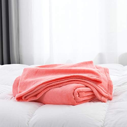 NANPIPER Throw Blanket Ultra Soft Thick Microplush Bed Blanket-All Season Premium Fluffy Microfiber Fleece Throw for Sofa Couch(Twin Size 65" x 80",Living Coral) - Image 3
