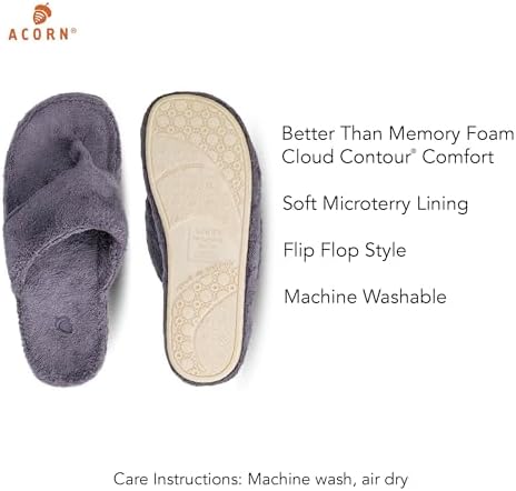 Acorn Women's Spa Thong Slippers with Cloud Contour Comfort - Arch Support and Plush Fluffy Terry Lining, Perfect for Beach, Camping, Poolside, or Bathroom Wear - Image 4
