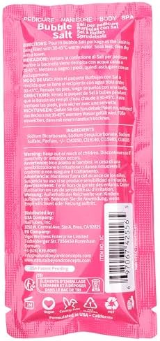 Pedicure Kit Foot Soak Set: Bubble Salt, Sugar Scrub, Massage Mask, Massage Lotion in a Box, 4 Step Foot Spa Kit for Dry Feet and Tired Feet（1 Set Rose - Image 5