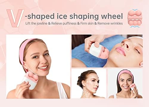 Deashun 2 in 1 Ice Roller for Face Eye, Face Massager Roller for Eye Puffiness, Reduces Wrinkles, Relief Migraine and Minor Injury, Cold Facial Skin Care Tools Ice Roller (Pink) - Image 4