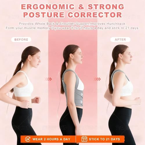 Back Brace Posture Corrector for Women and Men, Back Shoulder Support Belt - Image 5