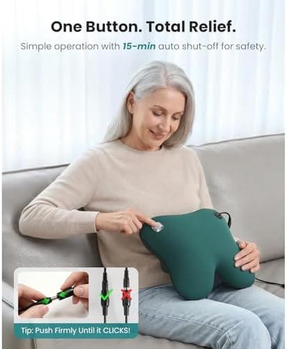 BOB AND BRAD Back Massager with Heat FSA Eligible/HSA Eligible, EZBack Corded Back Massager for Pain Relief Deep Tissue, Shiatsu Back and Neck Massage Pillow, Soothing Full-Body Relief for Women Men - Image 5