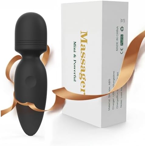 Fuwyiy Mini Massager Tools,Small Waterproof Cordless Handheld Massager with 10 Vibration Modes, Personal Handheld Massager for Back（Black） by Unknown