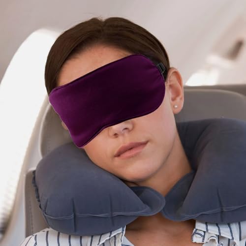 2 PCS Purple Silk Sleep Mask - Eye Masks for Sleep Blindfold Travel Eye Covers for Sleeping Men & Women - Image 4