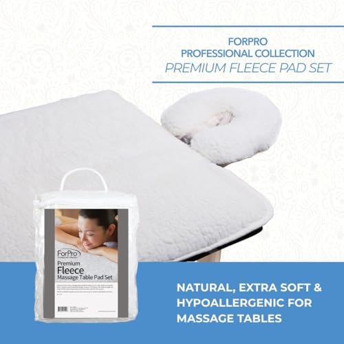 ForPro Premium Fleece Massage Pad Set, Extra Soft, Hypoallergenic, for Massage Tables, Includes Pad and Face Rest Cover, 31” W x 72” L - Image 3