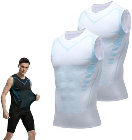 Compression Shirt Men, Men Shaping Sleeveless Vest, Sport Running Wicking Dry Fit Breathable Sleeveless Gym Shirt by Unknown