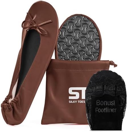 Foldable Flats for Women, Portable Ballet Shoes for Wedding &Travel Comfort by SilkyToes