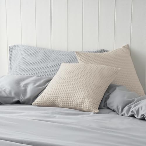 100% Egyptian Cotton 600 TC Waffle Weave Throw Pillow Covers 2 Pack - Image 6