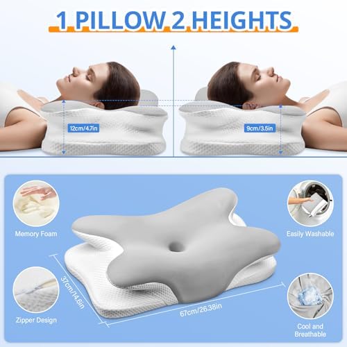 Cervical Neck Pillow, Ergonomic Pillow for Neck Pain Relief - Image 3
