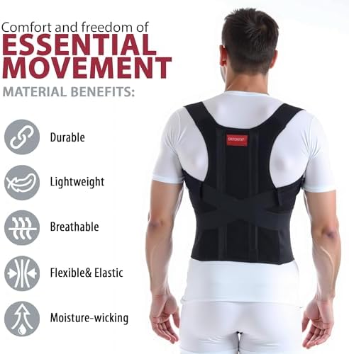 ORTONYX Posture Corrector for Men & Women, Back Shoulder Support Brace - Image 3