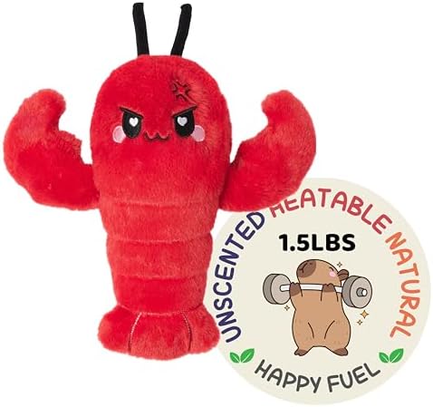 Crustacean Microwavable Unscented Heating Pad for Women - Warm Cozy Plush Heatable Stuffed Toy Animal - Hot and Cold Heat Bag Gift for Women and Girls by HappyFuel
