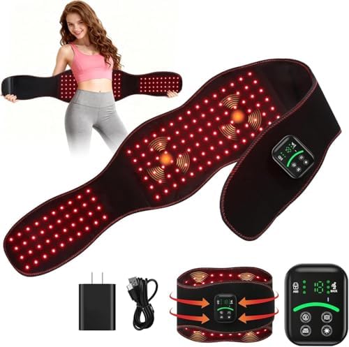 Red Light Therapy Belt for Body Back, 5000mAh Cordless Infrared Waist Wrap by Unknown