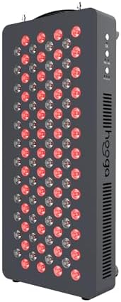 Hooga HG500 Red Light Therapy Panel, 100 LEDs, 660nm Red & 850nm Near-Infrared Light, Built-in Timer, Door Hanging Kit by Hooga