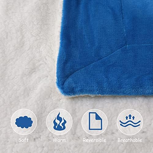 NANPIPER Baby Sherpa Blanket,Warm Toddler Throw Blanket,Soft Newborn Fleece Blanket for Winter (Princess Blue,30x40 inches) - Image 5