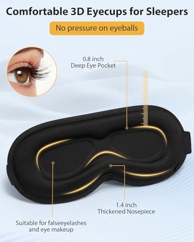 Sleep Eye Mask for Side Sleeper with 3D Contoured Cup - Image 2