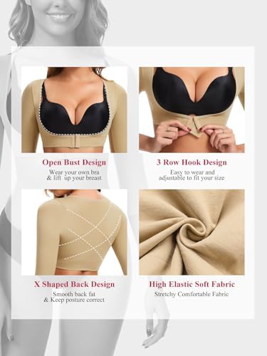 JOYSHAPER Upper Arm Shaper for Women Posture Corrector Compression Sleeve - Image 3
