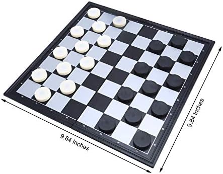 Magnetic Travel Checkers Board Game Set for Kids and Adults - Image 2