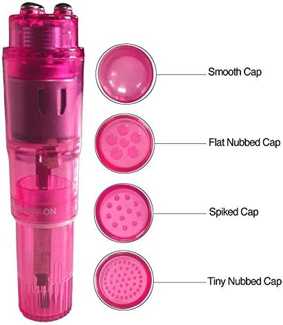 Small Mini Massager Portable Pen for Body Face, Neck, Head,Back Massage with 4 Heads (1PC Pink) - Image 4