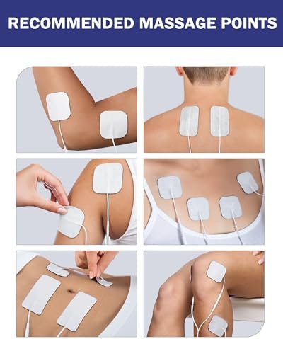 TENS Unit Replacement Pads, Nursal Reusable Self-Adhesive Electrodes Pads 20 Packs 2x2” 2x4”, Latex Free Pigtail TENS Pads, Compatible with TENS 7000, AUVON TENS, Etekcity, Nicwell Care Tens - Image 5